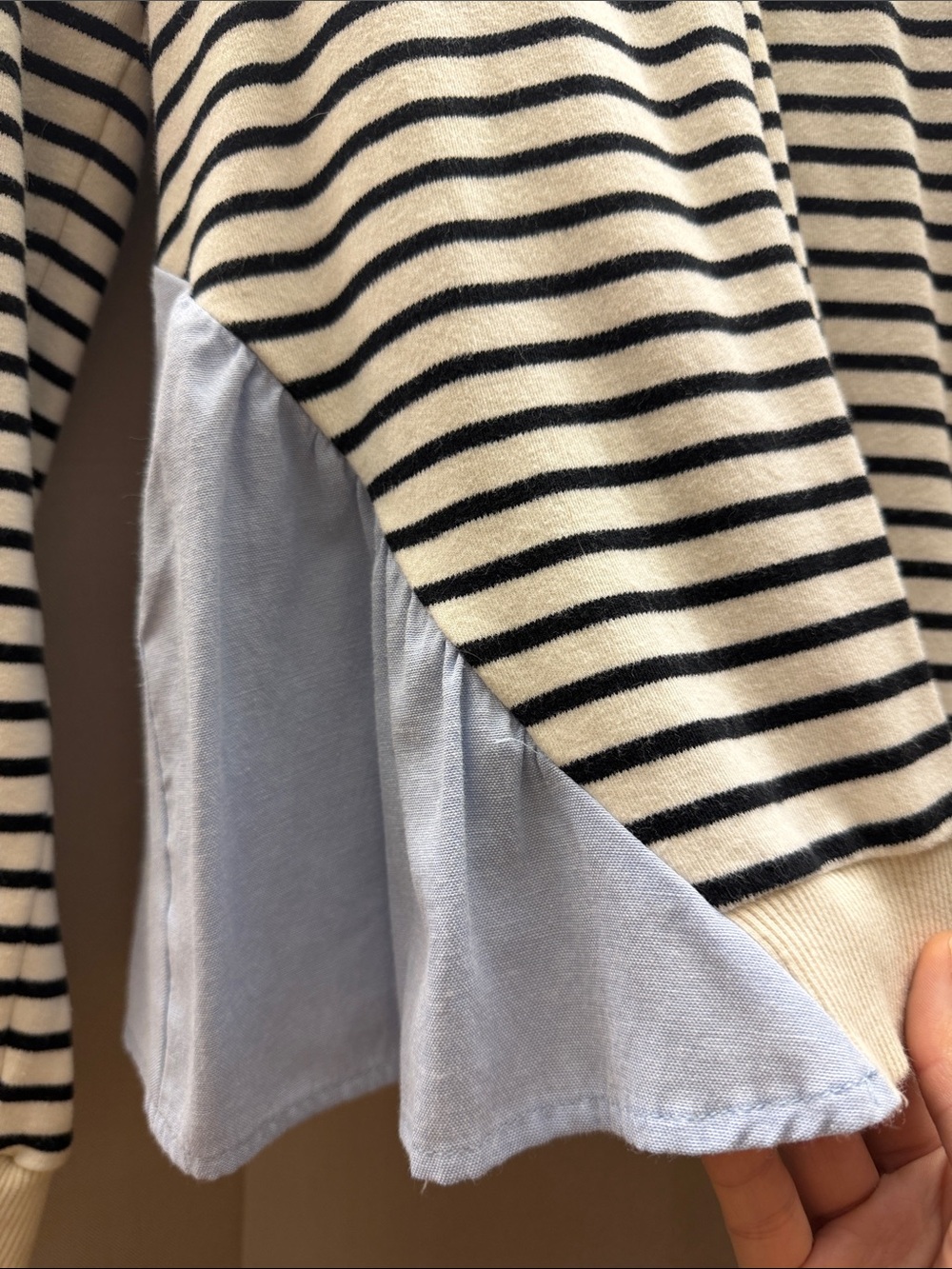 English Factory Black & Cream Striped Knit Top - Picture 3 of 4